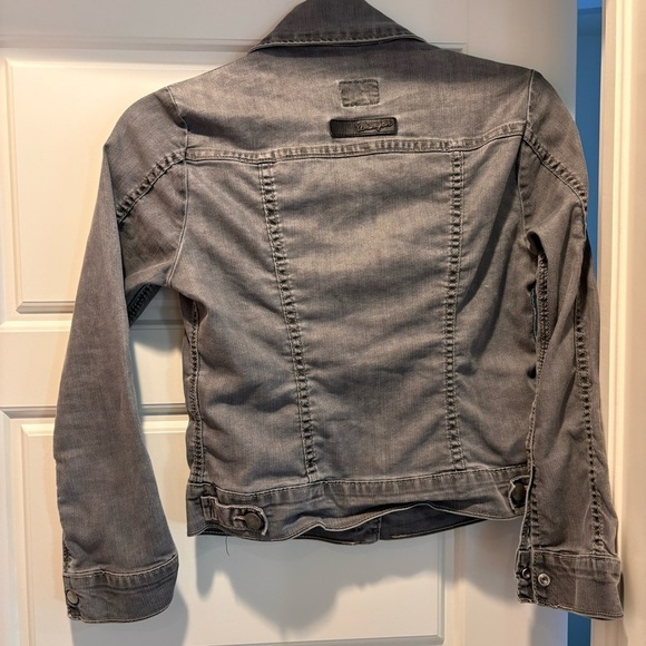 ๐ Vintage Wrangler Gray Denim Jacket - size Sโโโโโ - Picture 2 of 11